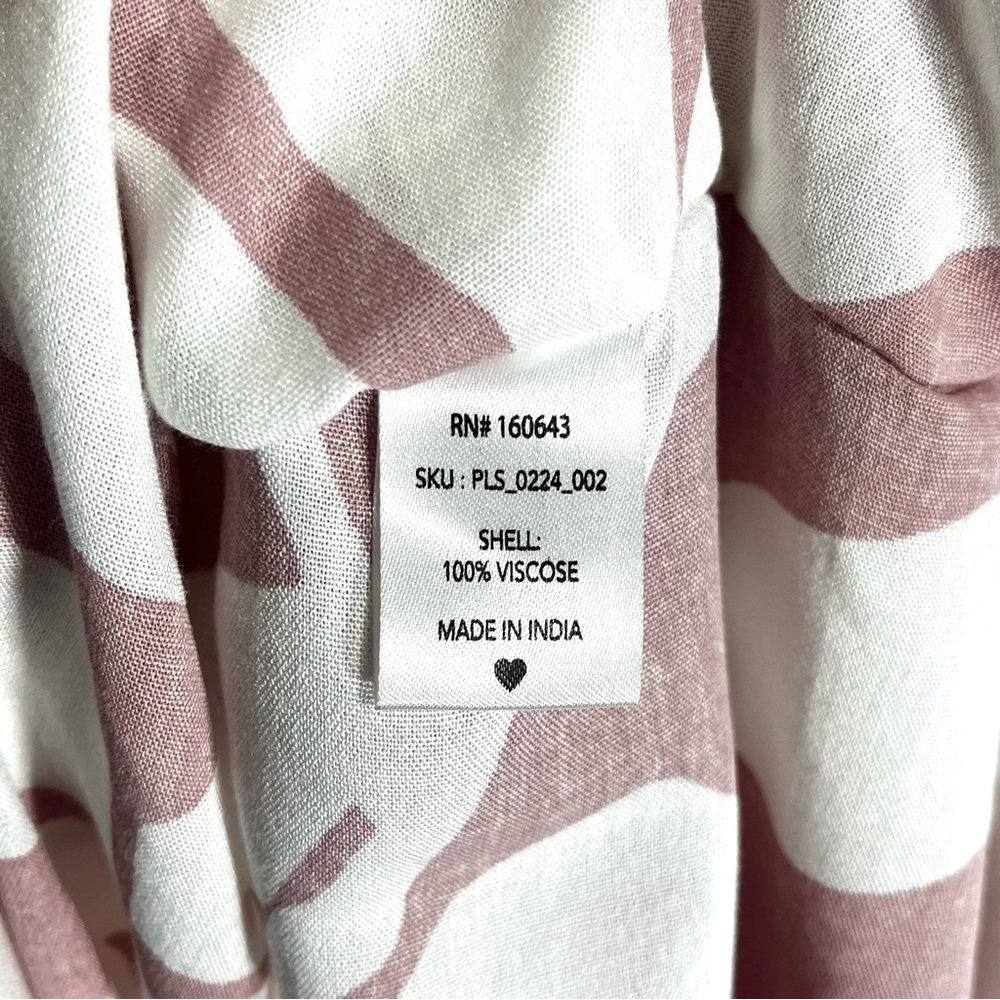 NWT POOLSIDE PARADISO Islander Coverup Dress Tassel Floral Mauve Pink Size XS/S - Picture 7 of 7
